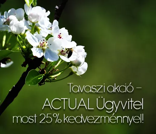 Tavaszi akció - ACTUAL Ügyvitel most 25% kedvezménnyel!